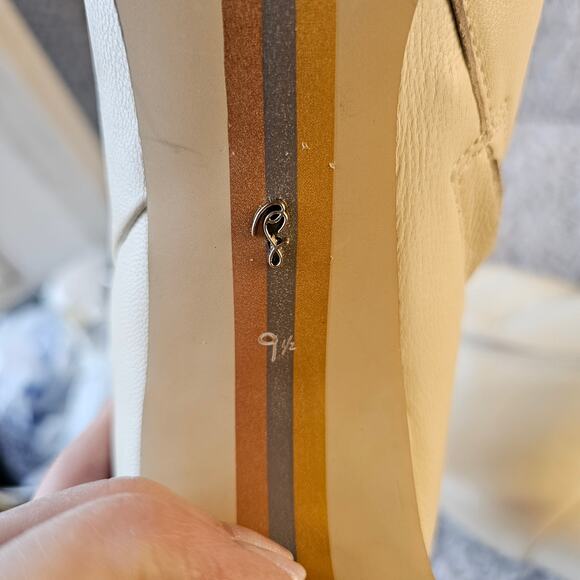 NEW Sam Edelman Women's Irie Side Zip Square Toe Ankle Bootie Size 9.5 Ivory‎ - Picture 8 of 9